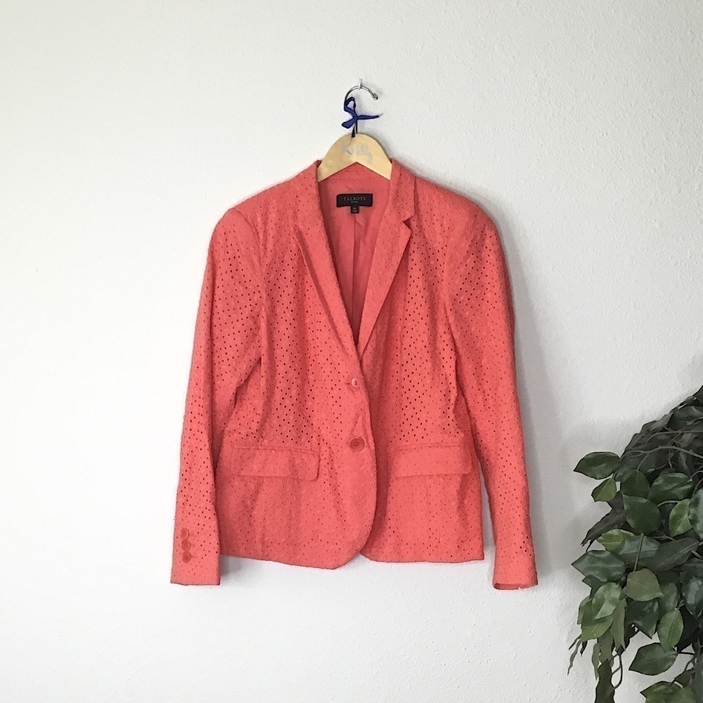 PETITE Talbots Coral Blazer With Shoulder Pads